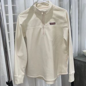 Cream vineyard vines quarter zip